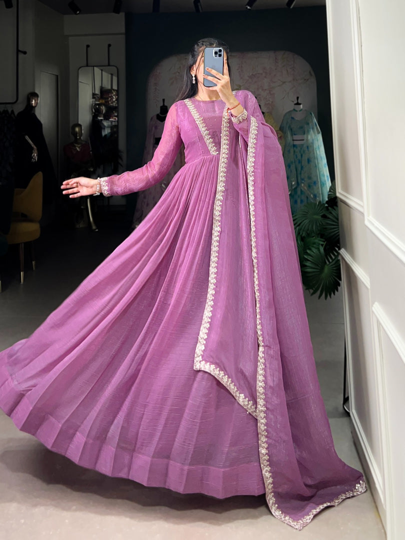 Isha Silver Glory (Crunchy) Anarkali | Shoppers Trend