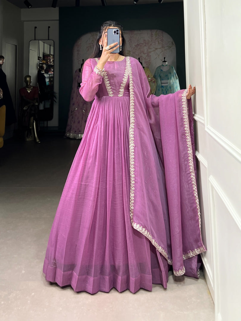 Isha Silver Glory (Crunchy) Anarkali | Shoppers Trend