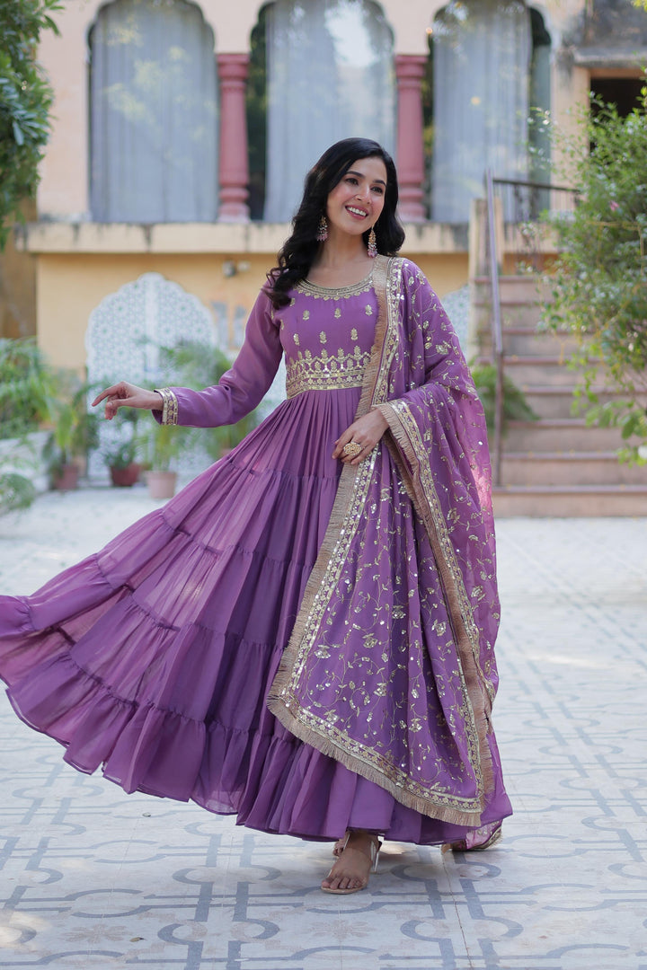 Riyanshika Star Georgette Anarkali | Shoppers Trend