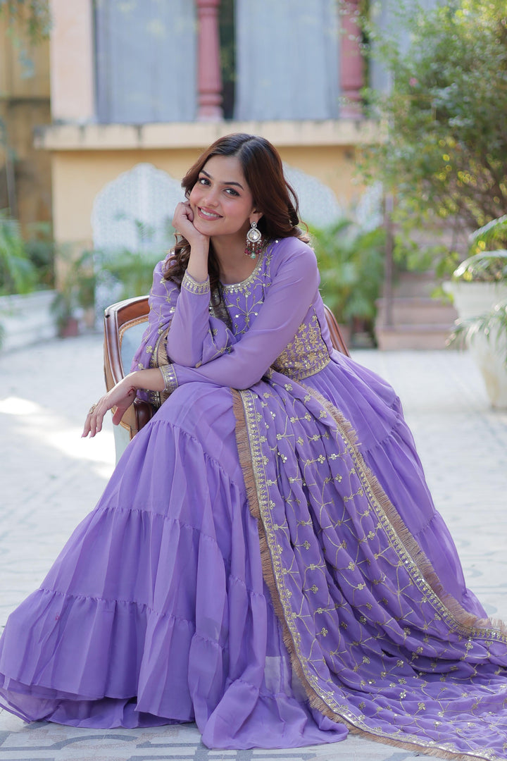 Riyanshika Star Georgette Anarkali | Shoppers Trend