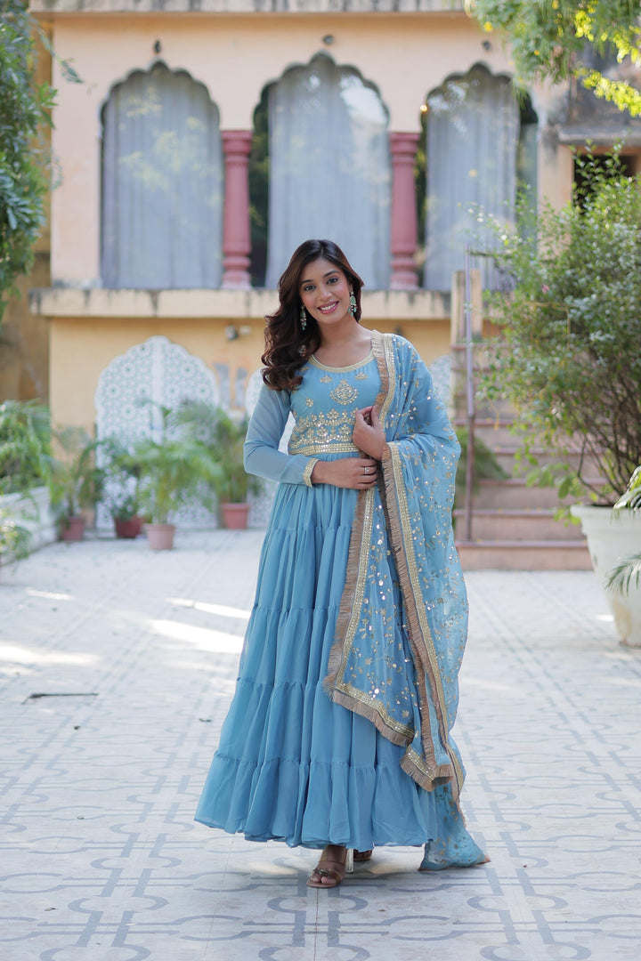 Riyanshika Star Georgette Anarkali | Shoppers Trend