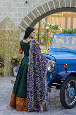 Load image into Gallery viewer, Karuna Silk With Jacquard Weaving Anarkali | Shoppers Trend
