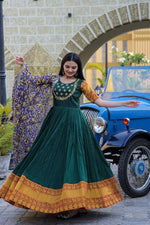 Load image into Gallery viewer, Karuna Silk With Jacquard Weaving Anarkali | Shoppers Trend
