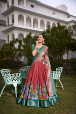 Load image into Gallery viewer, Kina Dola Silk Dhavani Set | Langa Voni | Shoppers Trend
