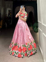 Load image into Gallery viewer, Queen Priya Tussar Silk Dhavani / Langa Voni | Davani Set | Shoppers Trend
