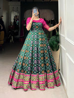 Load image into Gallery viewer, Pooja Jacquard Silk Gown | Shoppers Trend
