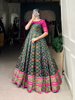 Load image into Gallery viewer, Pooja Jacquard Silk Gown | Shoppers Trend
