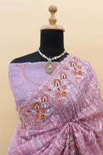 Load image into Gallery viewer, Bina Heavy Organza Silk Saree | Shoppers Trend
