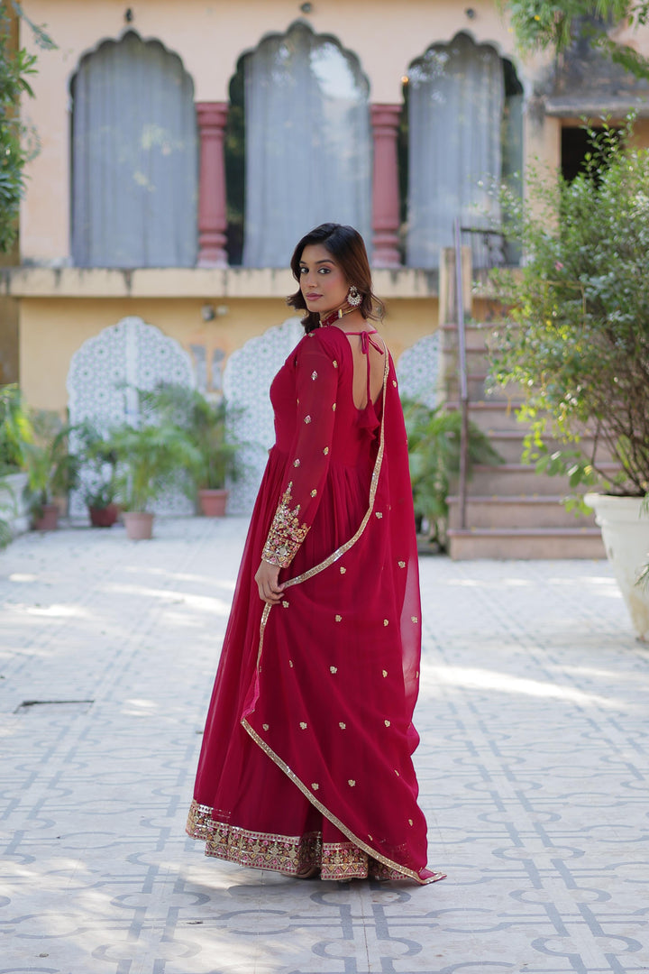 Mayuri Faux Blooming Georgette Anarkali | Shoppers Trend