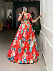 Asin Tussar Silk Dhavani Set / Langa Voni | Shoppers Trend