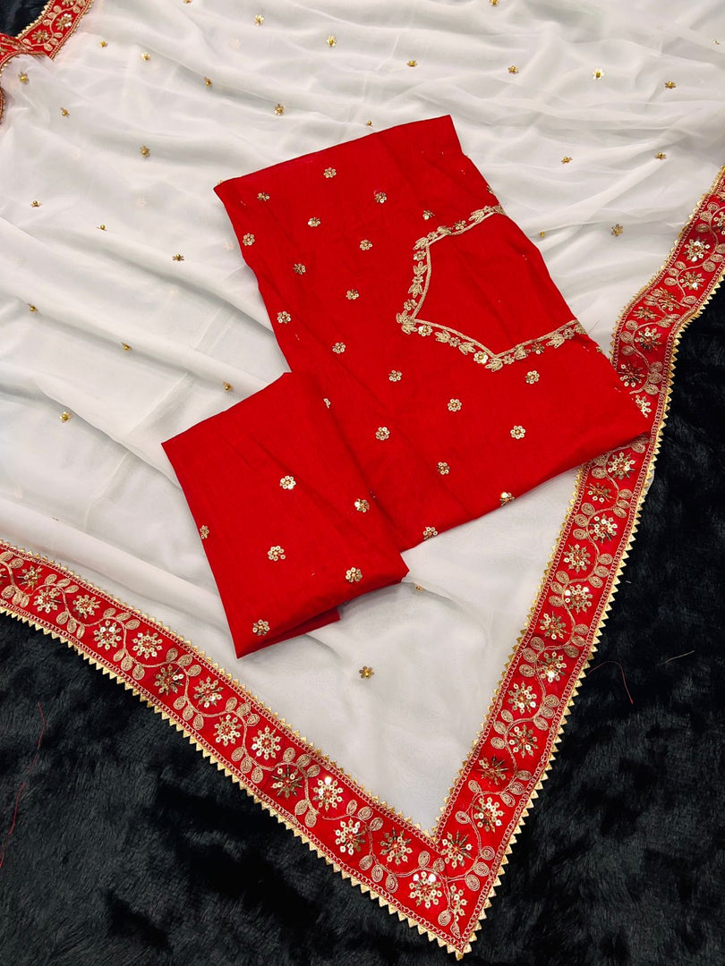 Priyanka Heavy Georgette  Saree | Shoppers Trend