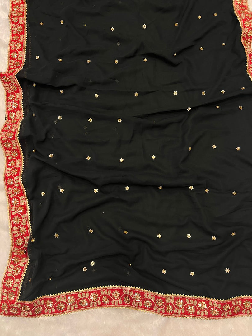 Priyanka Heavy Georgette  Saree | Shoppers Trend