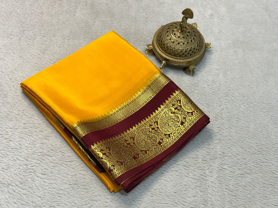 Kemi Pure Semi Crepe Mysore Silk Saree | Shoppers Trend