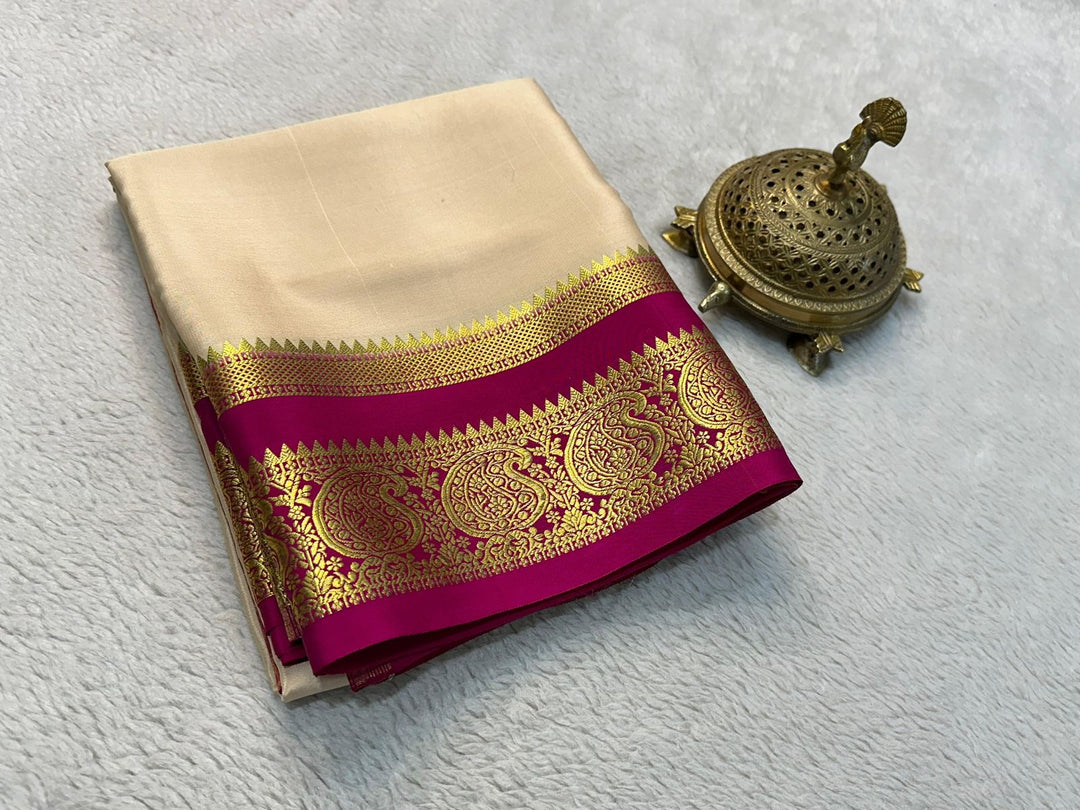 Kemi Pure Semi Crepe Mysore Silk Saree | Shoppers Trend