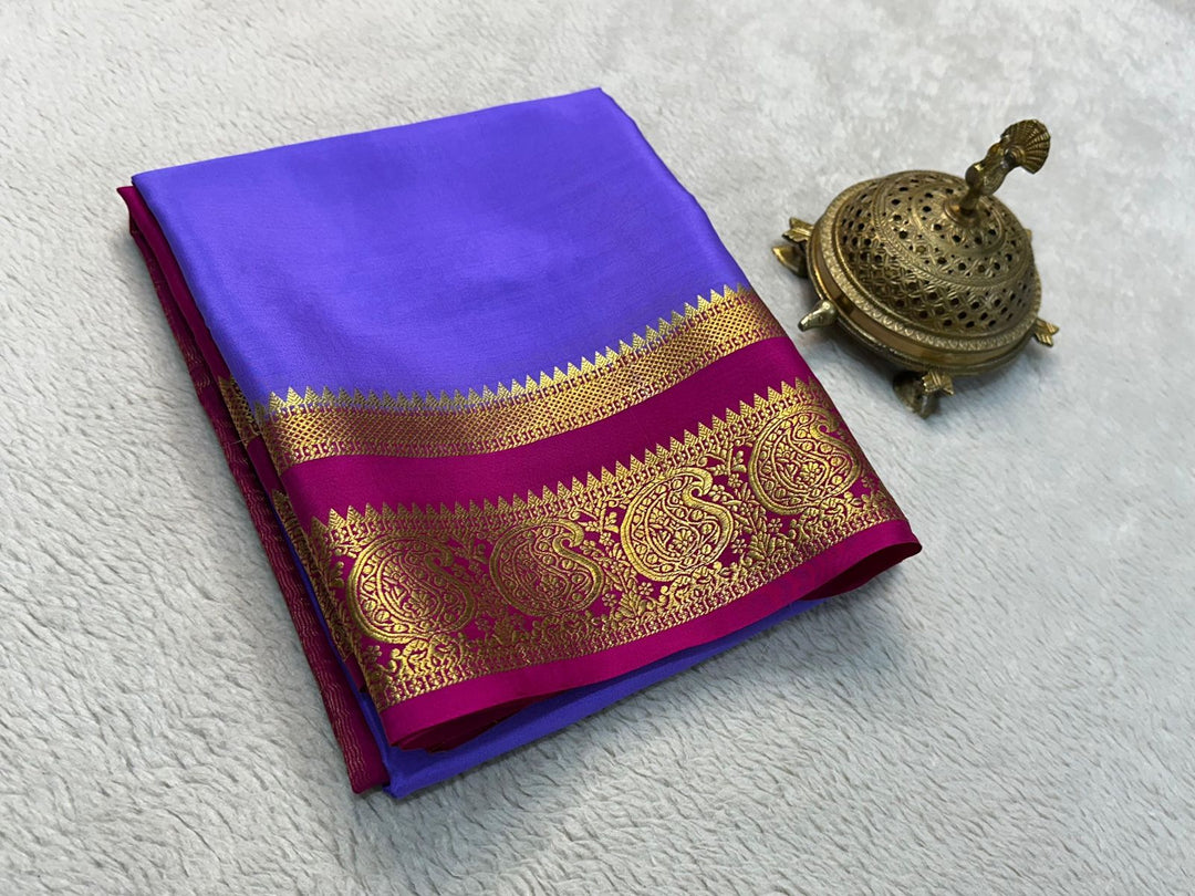 Kemi Pure Semi Crepe Mysore Silk Saree | Shoppers Trend