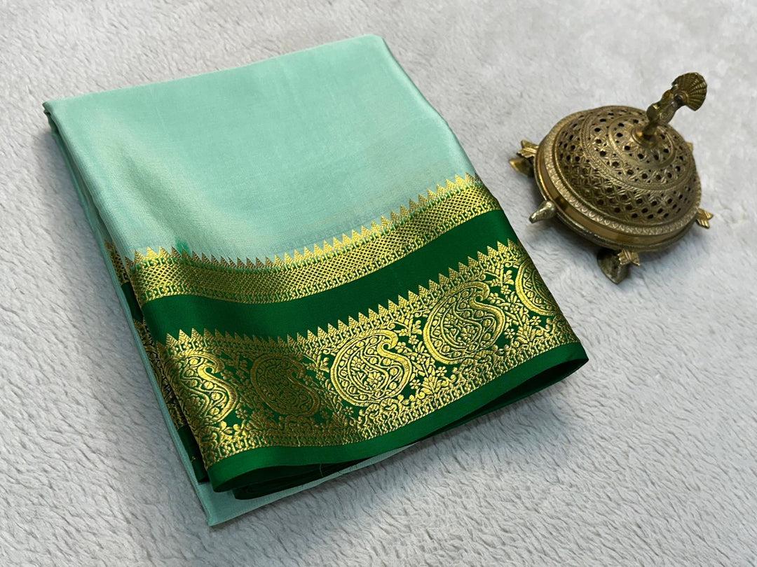 Kemi Pure Semi Crepe Mysore Silk Saree | Shoppers Trend