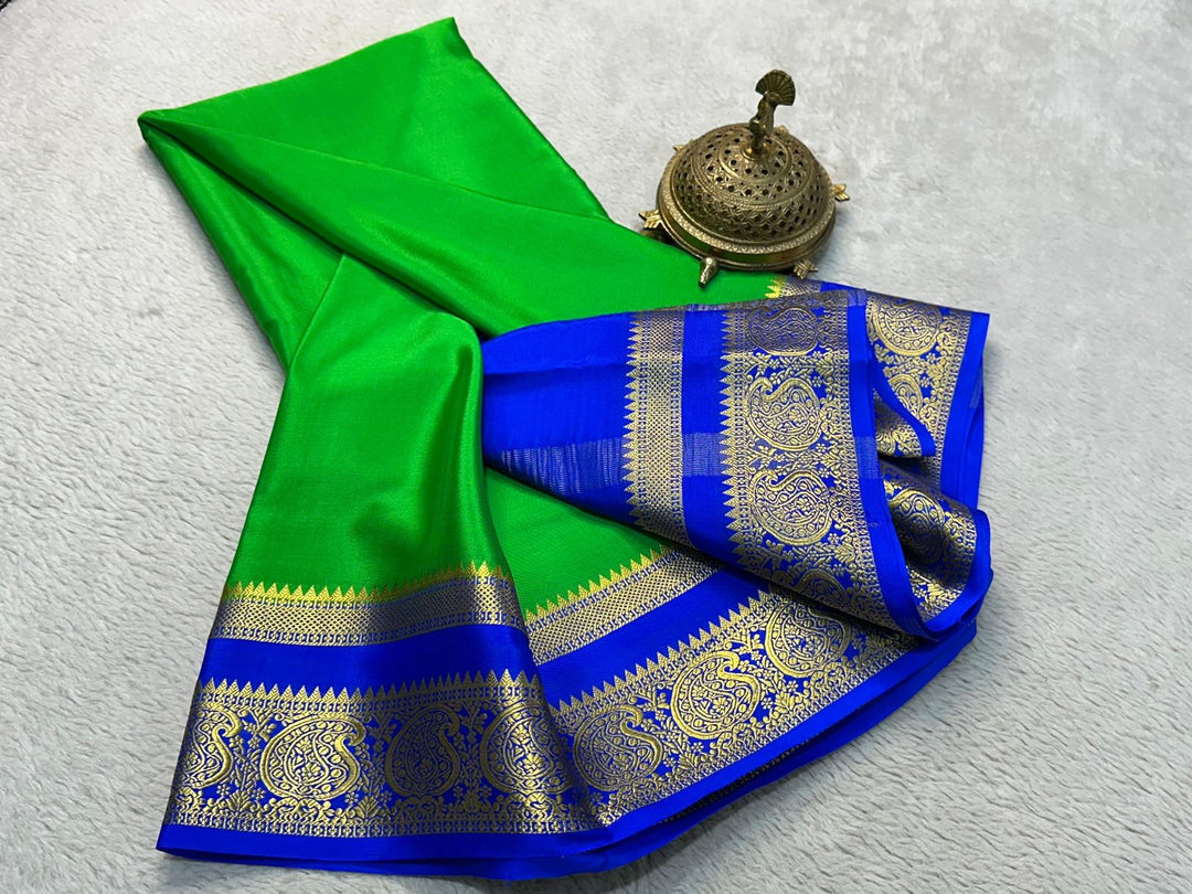 Kemi Pure Semi Crepe Mysore Silk Saree | Shoppers Trend