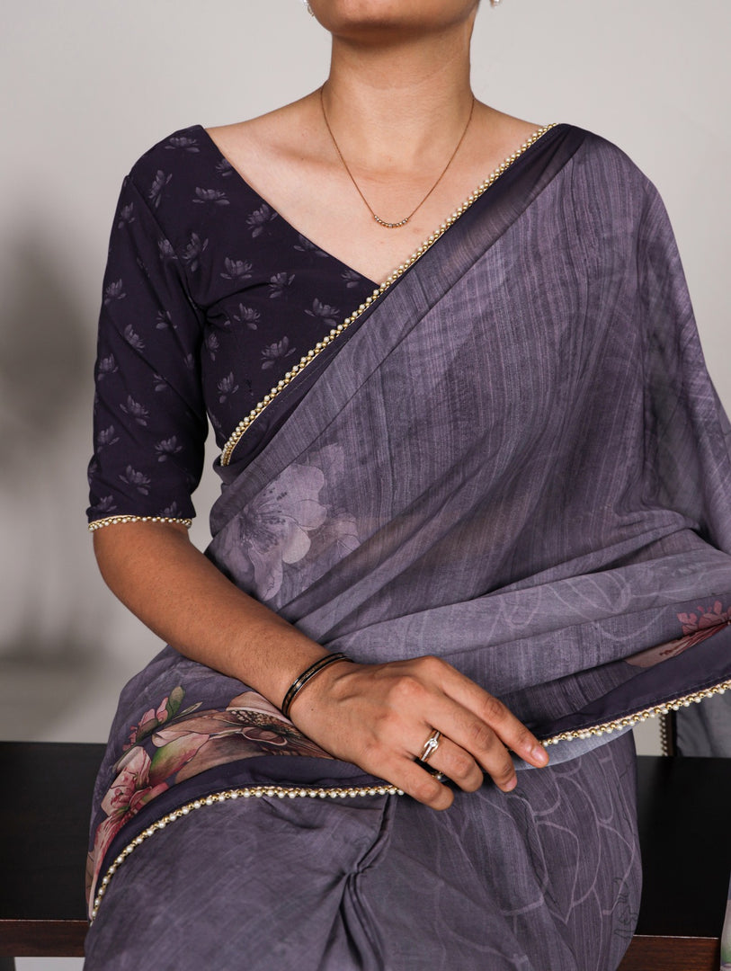 Pooja Mul Mul Cotton Saree | Shoppers Trend