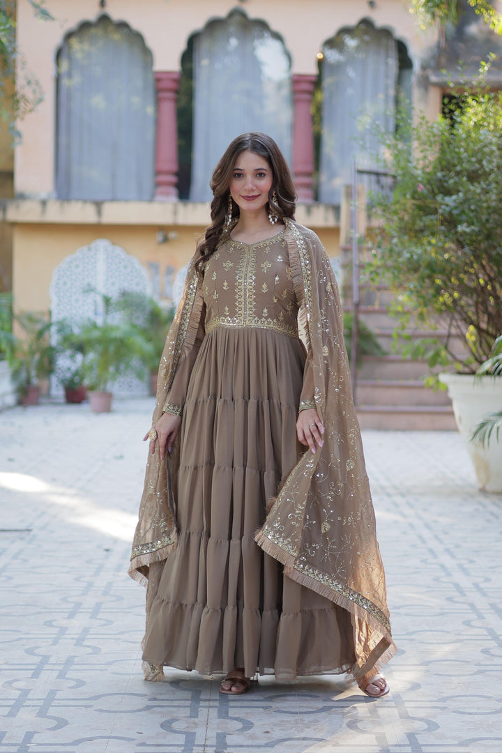 Riyanshika Star Georgette Anarkali | Shoppers Trend