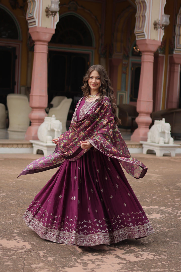 Heena Chinnon With Embroidery Work Anarkali | Shoppers Trend