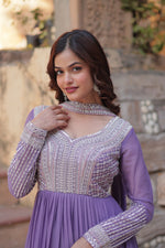 Load image into Gallery viewer, Jagu Star Georgette Anarkali | Shoppers Trend
