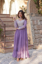 Load image into Gallery viewer, Jagu Star Georgette Anarkali | Shoppers Trend
