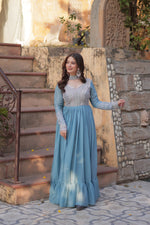 Load image into Gallery viewer, Jagu Star Georgette Anarkali | Shoppers Trend
