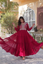 Load image into Gallery viewer, Enna Faux Blooming Georgette Anarkali | Shoppers Trend
