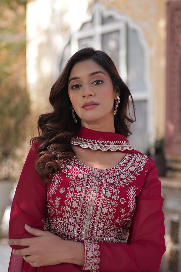 Enna Faux Blooming Georgette Anarkali | Shoppers Trend