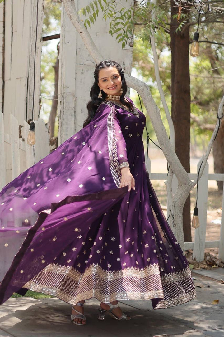 Kamal Faux Blooming Anarkali | Shoppers Trend