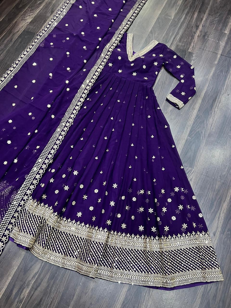 Kamal Faux Blooming Anarkali | Shoppers Trend