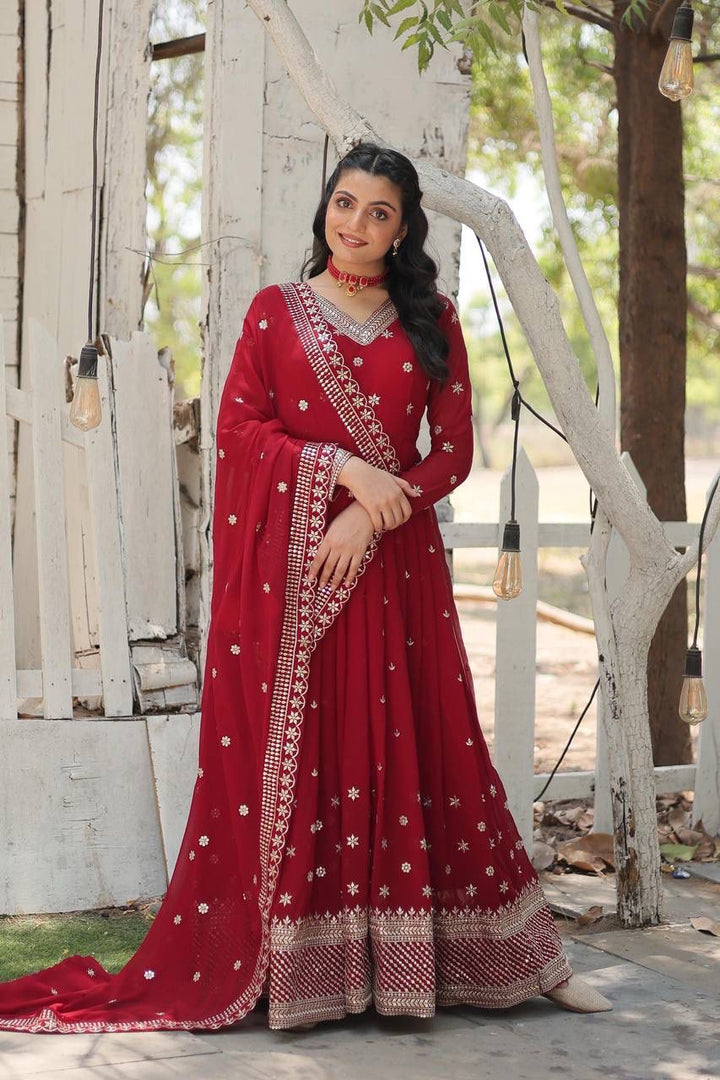 Kamal Faux Blooming Anarkali | Shoppers Trend