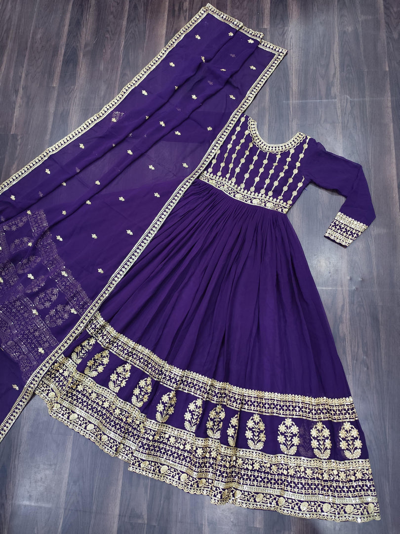 Kinjal  Faux Blooming Anarkali | Shoppers Trend
