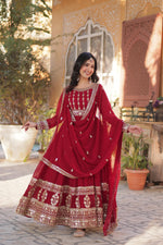 Load image into Gallery viewer, Kinjal  Faux Blooming Anarkali | Shoppers Trend

