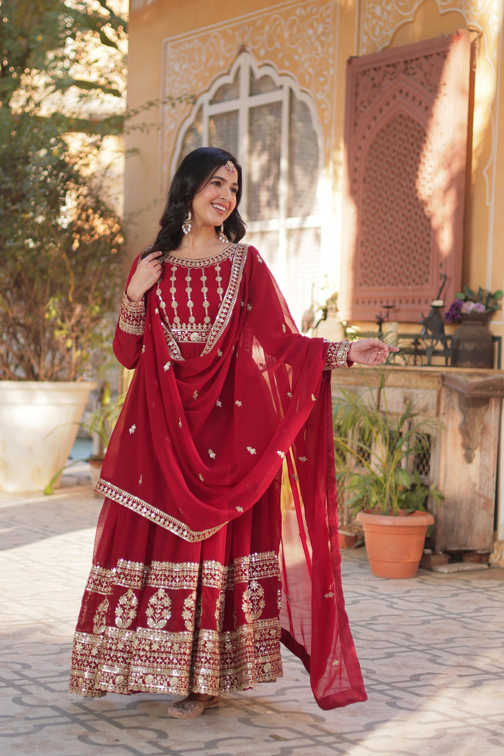 Kinjal  Faux Blooming Anarkali | Shoppers Trend
