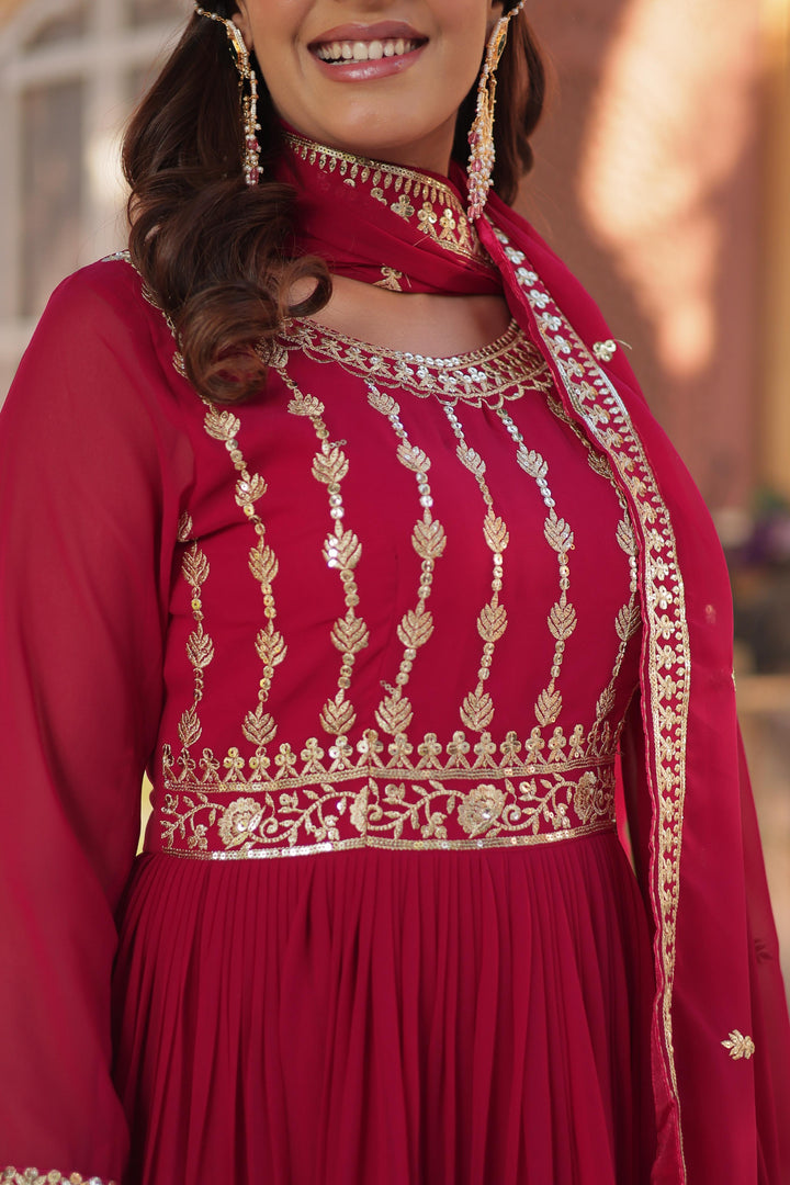 Kinjal  Faux Blooming Anarkali | Shoppers Trend