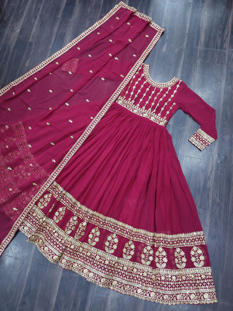 Kinjal  Faux Blooming Anarkali | Shoppers Trend