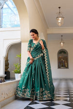 Load image into Gallery viewer, Laxmi Gold Crush Dhavani Set | Half-Saree | Sequins and Thread Embroidery | Shoppers Trend
