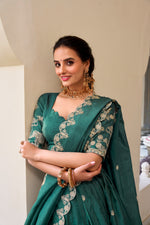 Load image into Gallery viewer, Laxmi Gold Crush Dhavani Set | Half-Saree | Sequins and Thread Embroidery | Shoppers Trend
