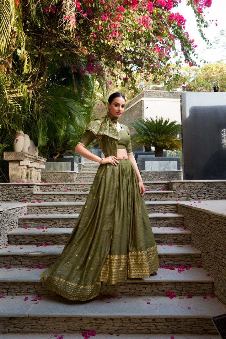 Rasmi Pure Chanderi Dhavani / Langa Davani / Half Sarees | Shoppers Trend