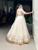 Load image into Gallery viewer, Neeta Silver Glossy Dhavani Set | Half-Saree | Langa Voni | Shoppers Trend
