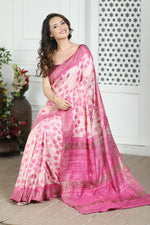 Load image into Gallery viewer, Kavya Kalamkari Tussar Silk Saree | Shoppers Trend
