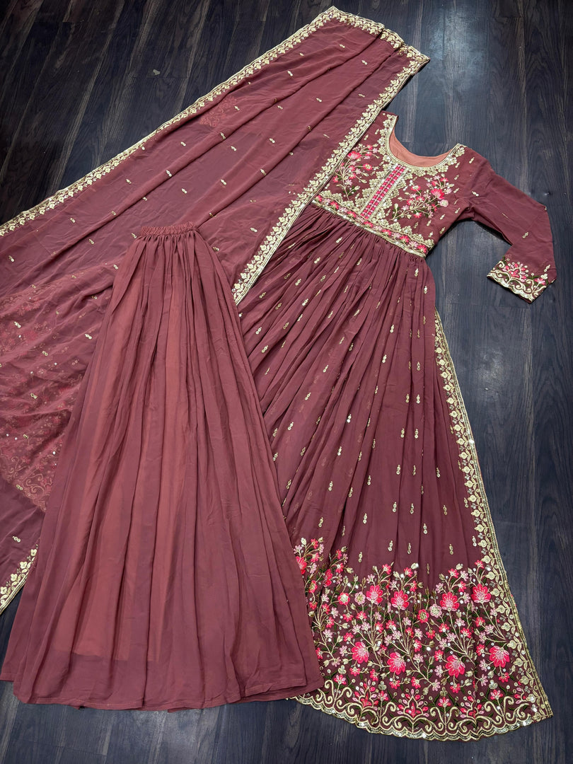Geetha Faux Georgette Anarkali | Shoppers Trend