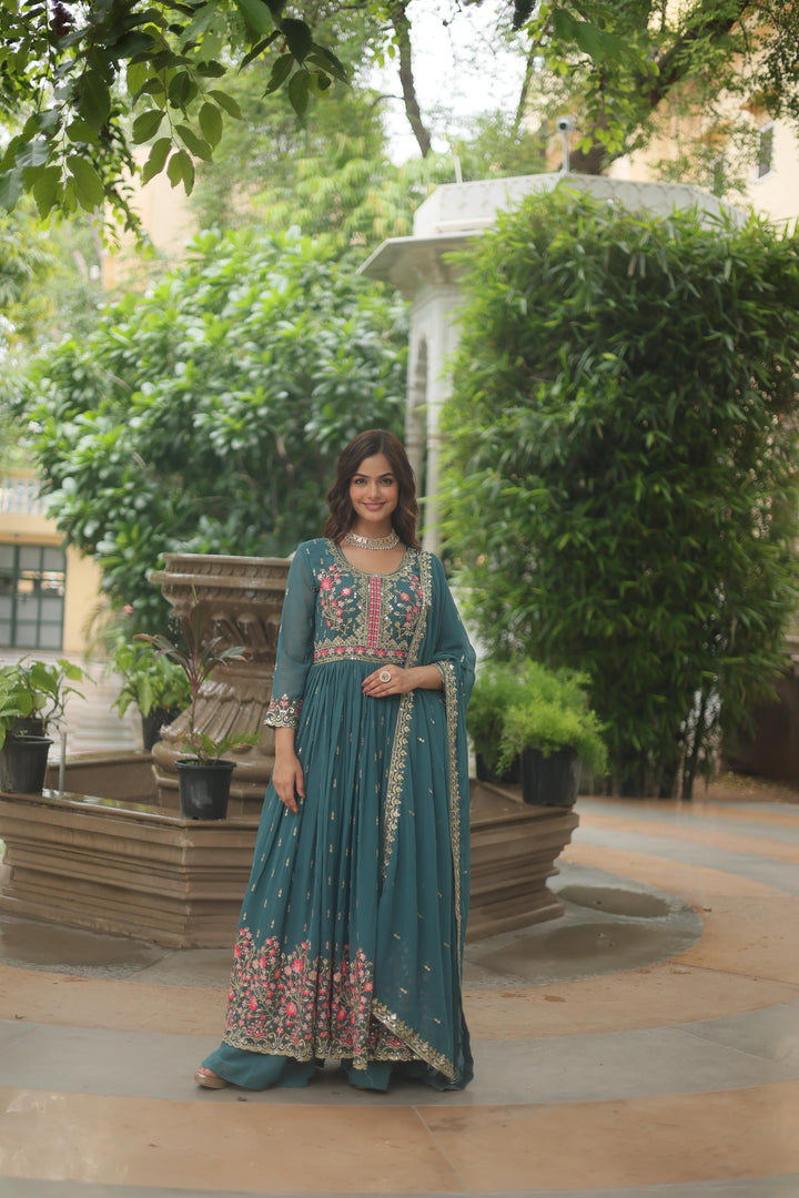 Geetha Faux Georgette Anarkali | Shoppers Trend