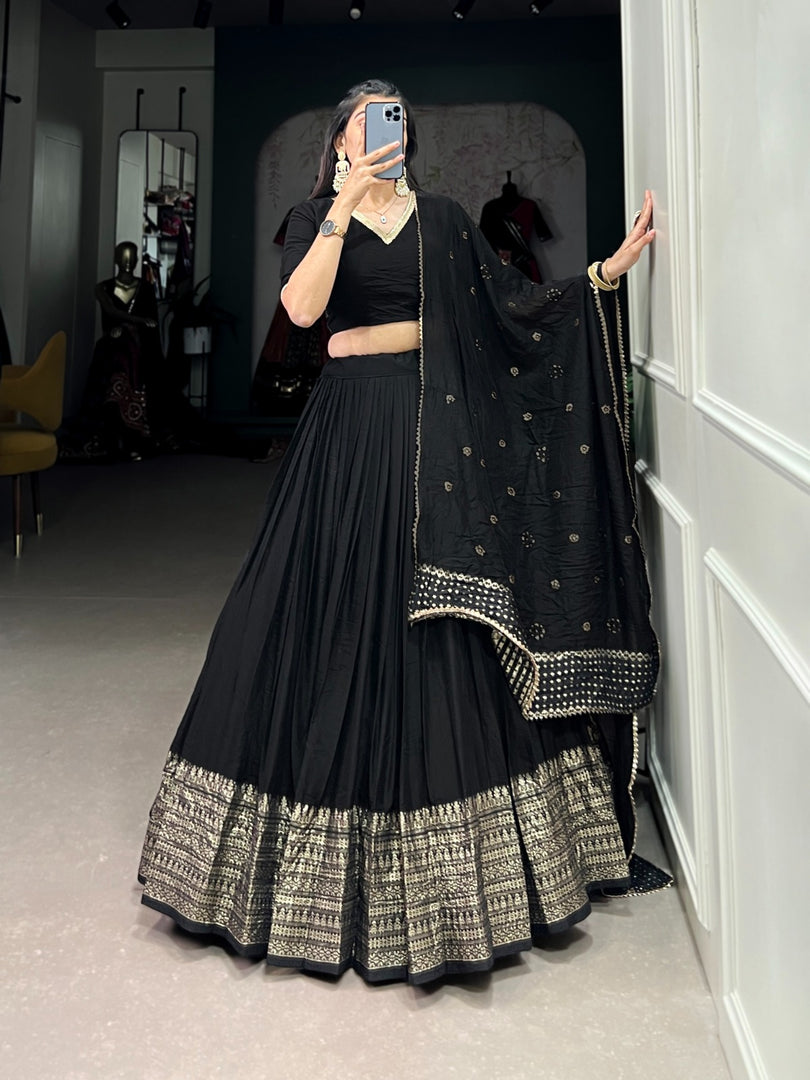 Mohini Pure Chanderi Dhavani / Langa Davani / Half Sarees | Shoppers Trend