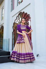 Load image into Gallery viewer, Dhruvi Pure Chanderi Dhavani / Langa Davani / Half Sarees | Shoppers Trend
