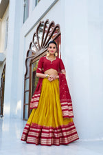Load image into Gallery viewer, Dhruvi Pure Chanderi Dhavani / Langa Davani / Half Sarees | Shoppers Trend
