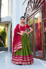 Load image into Gallery viewer, Dhruvi Pure Chanderi Dhavani / Langa Davani / Half Sarees | Shoppers Trend
