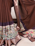 Load image into Gallery viewer, Krishna Tussar Silk With Viscose Border Saree | Shoppers Trend
