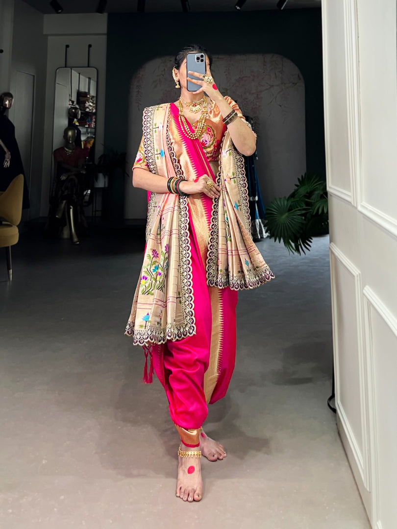 Manisha Jacquard Silk Saree | Shoppers Trend